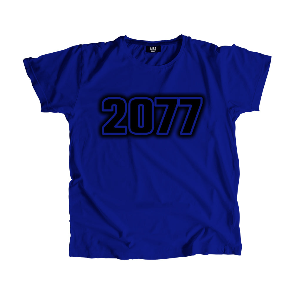 2077 Vintage Heritage Year Men Unisex T-Shirt (Royal Blue)