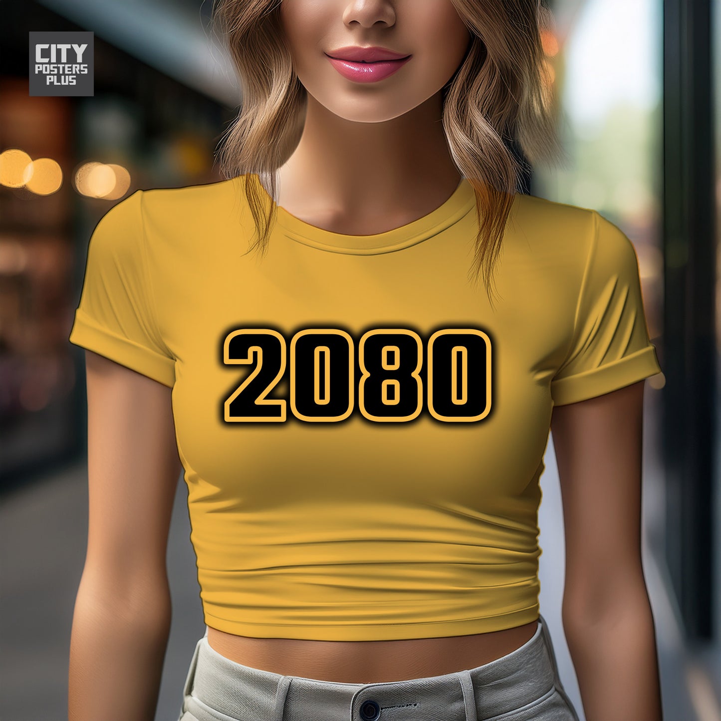 City Posters Plus 2080 Vintage Birth Year Women Crop Top