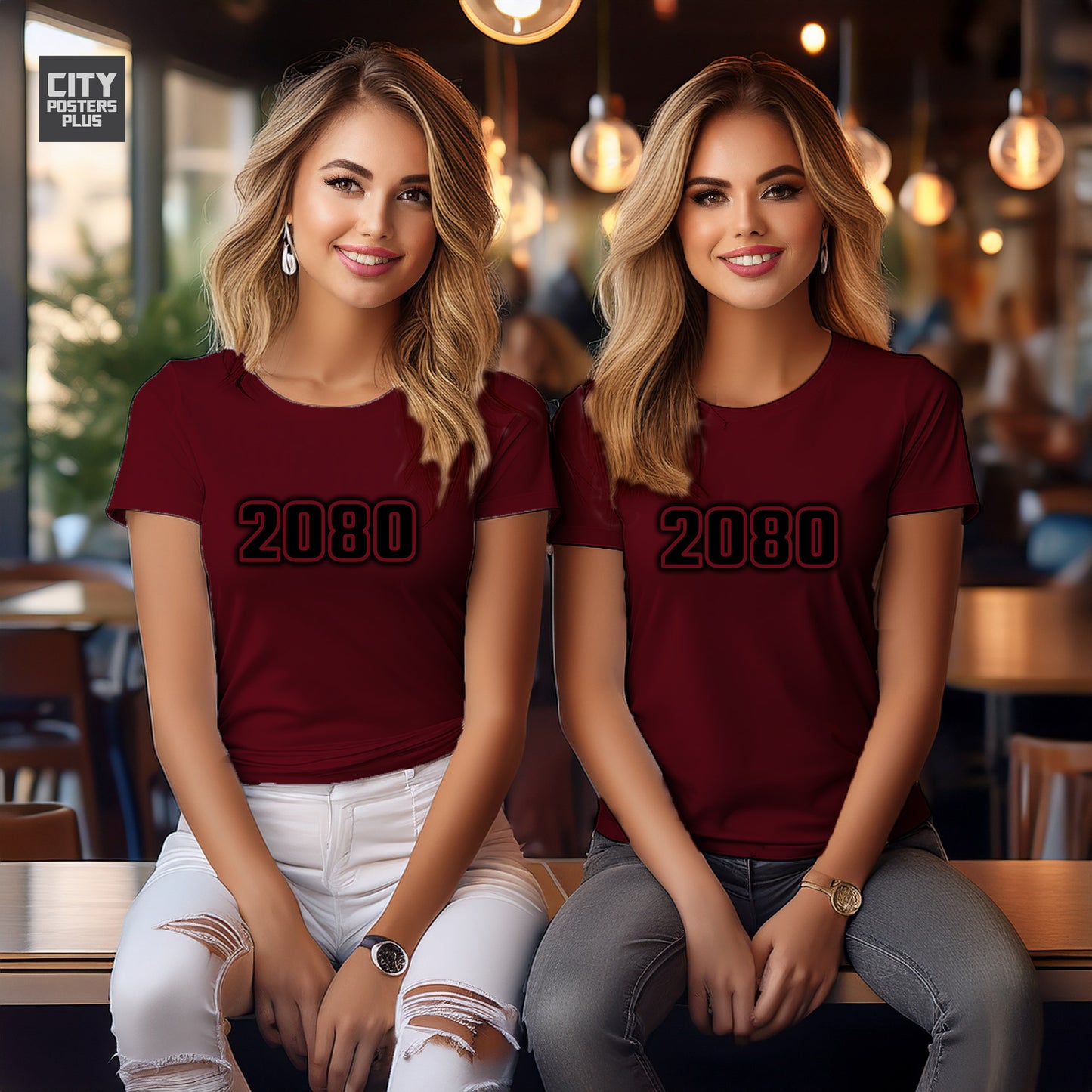 City Posters Plus 2080 Vintage Birth Year Women T-Shirt