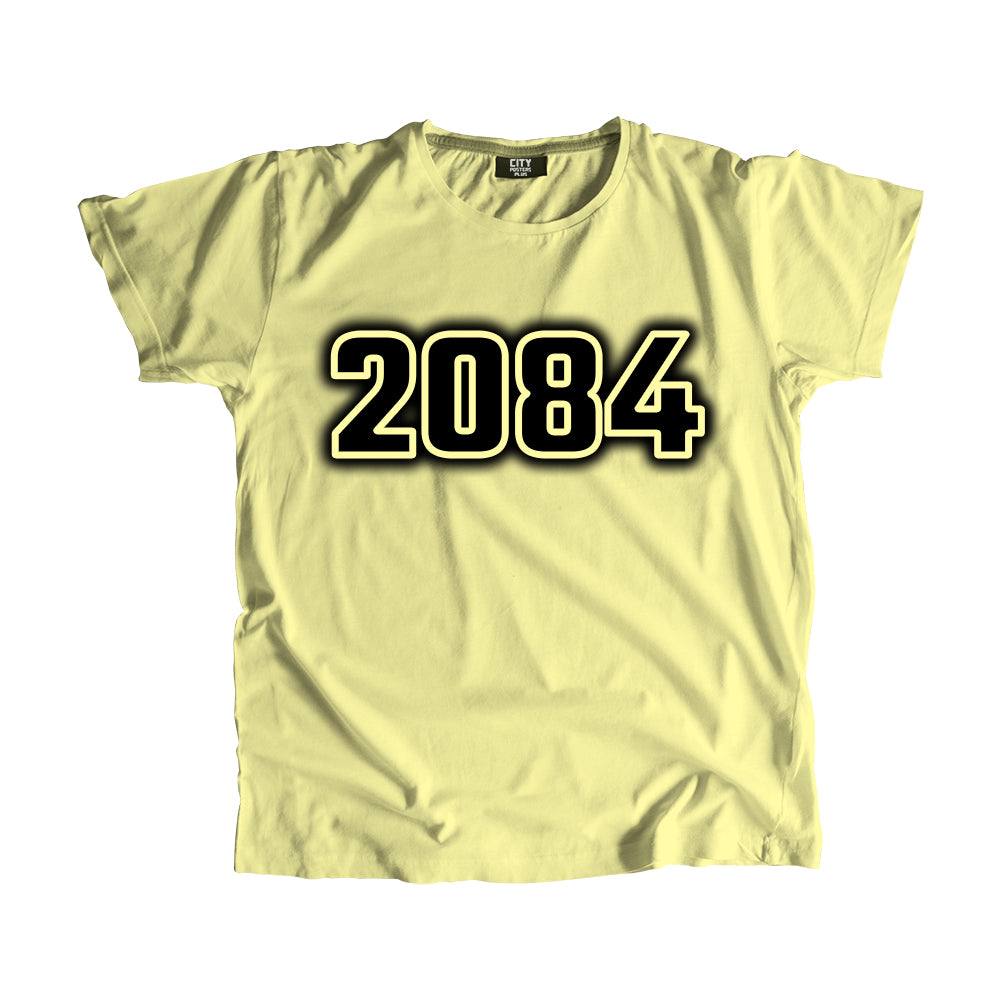 2084 Vintage Heritage Year Men Unisex T-Shirt (Butter Yellow)