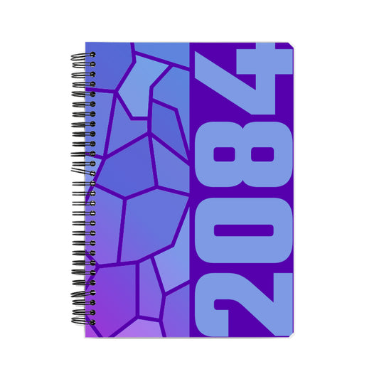 2084 Year Notebook (Purple, A5 Size, 100 Pages, Ruled)
