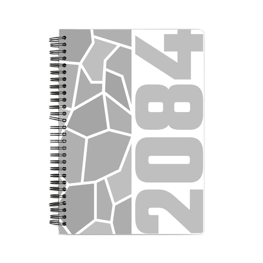 2084 Year Notebook (White, A5 Size, 100 Pages, Ruled)