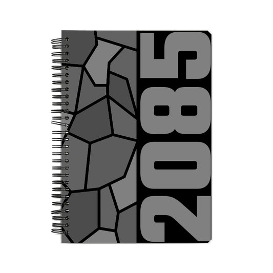 2085 Year Notebook (Black, A5 Size, 100 Pages, Ruled)