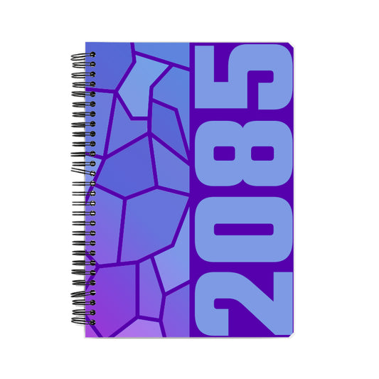 2085 Year Notebook (Purple, A5 Size, 100 Pages, Ruled)