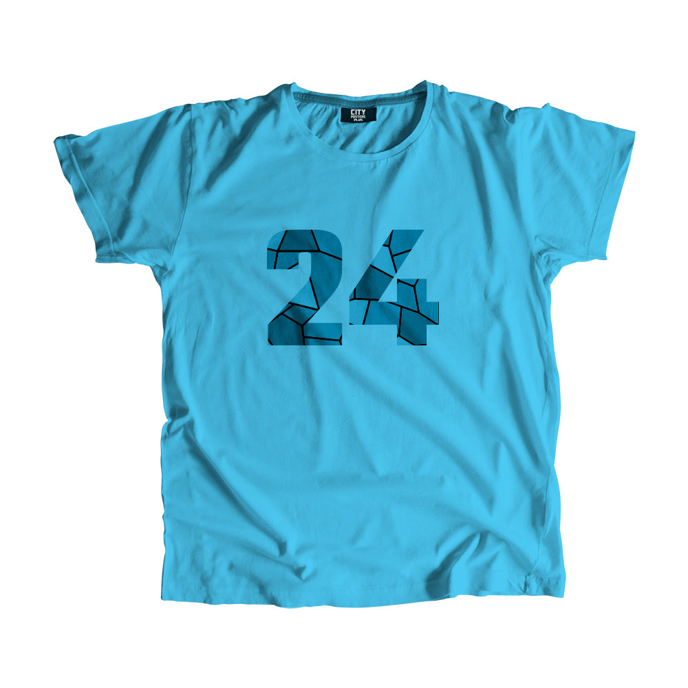 24 Number Men Unisex T-Shirt  (Sky Blue)| Classic Numeric Graphic Tee
