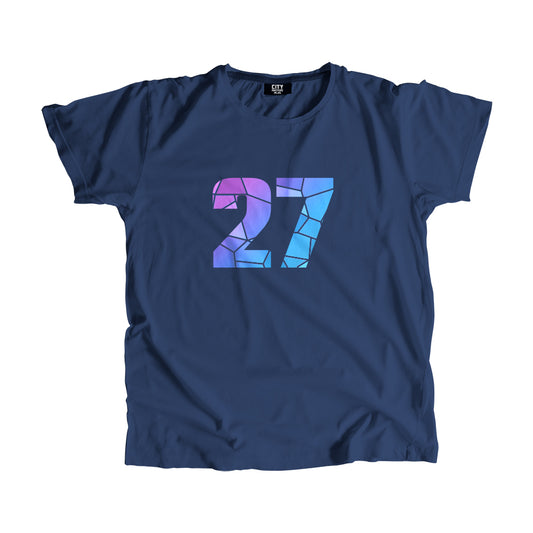 27 Number Men Unisex T-Shirt  (Navy Blue)| Classic Numeric Graphic Tee