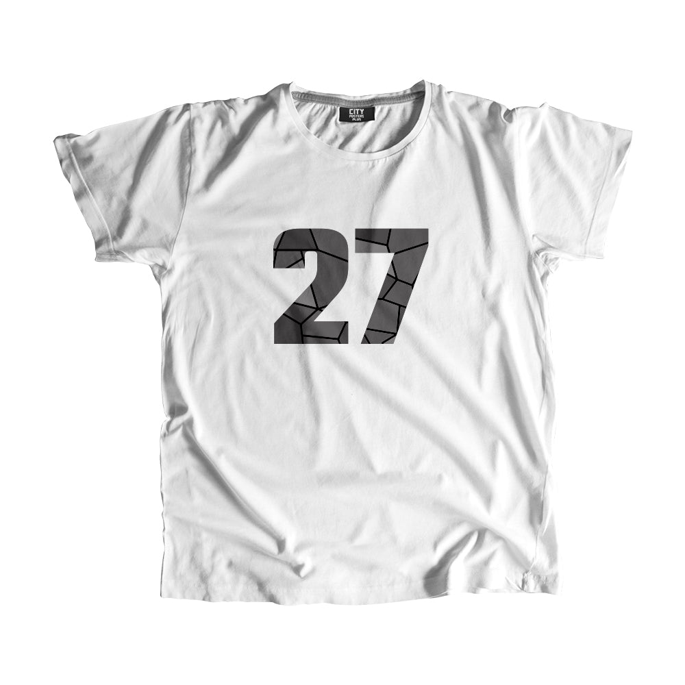 27 Number Men Unisex T-Shirt  (White)| Classic Numeric Graphic Tee