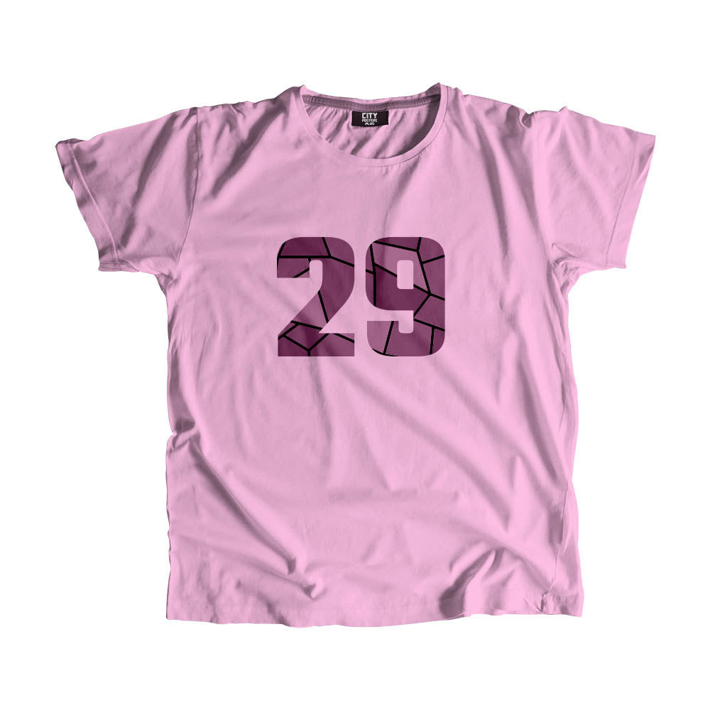 29 Number Men Unisex T-Shirt  (Light Pink)| Classic Numeric Graphic Tee