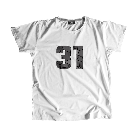 31 Number Men Unisex T-Shirt  (White)| Classic Numeric Graphic Tee