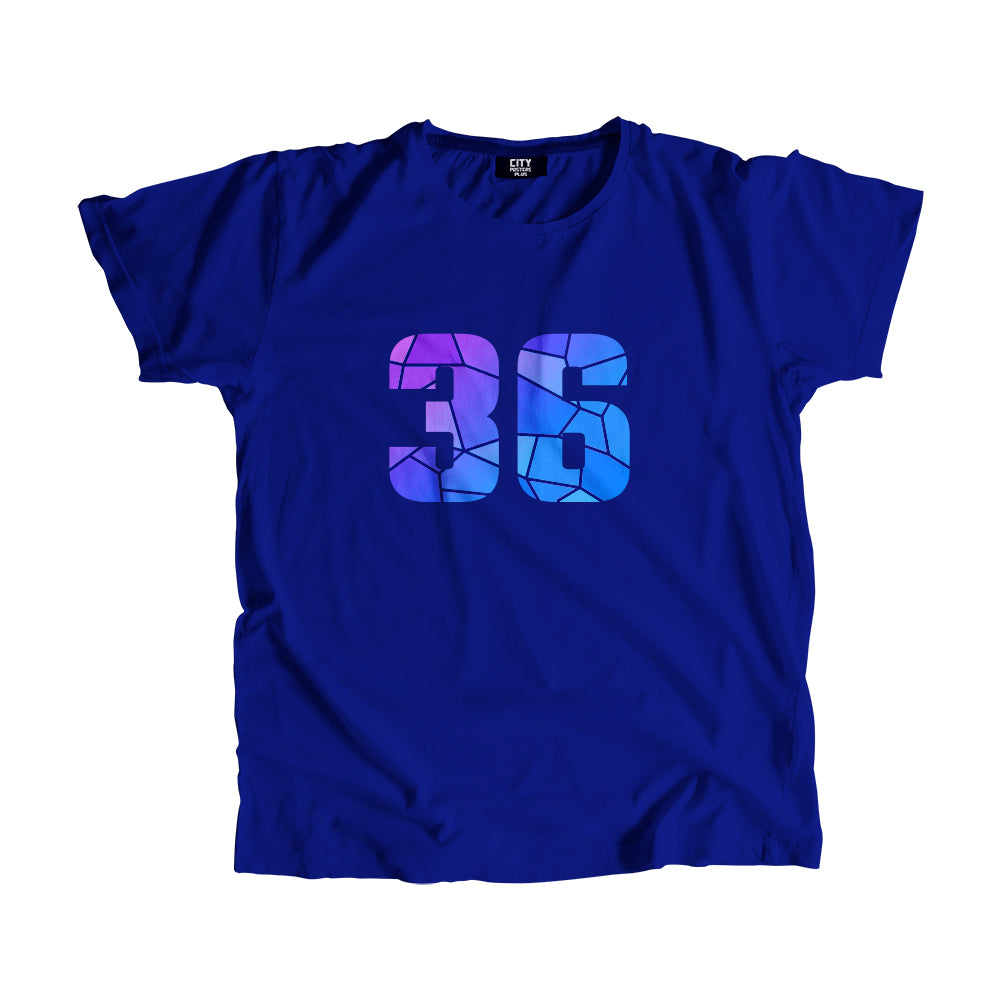 36 Number Men Unisex T-Shirt  (Royal Blue)| Classic Numeric Graphic Tee
