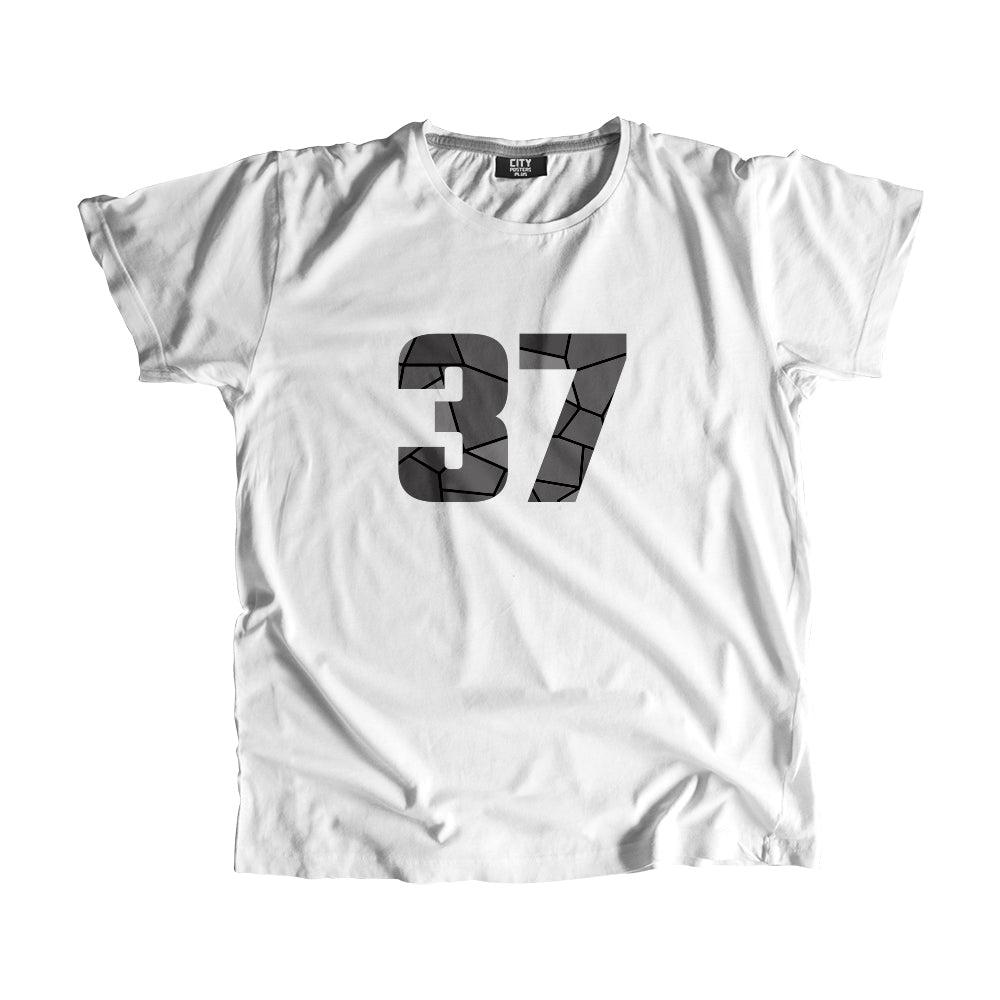 37 Number Men Unisex T-Shirt  (White)| Classic Numeric Graphic Tee