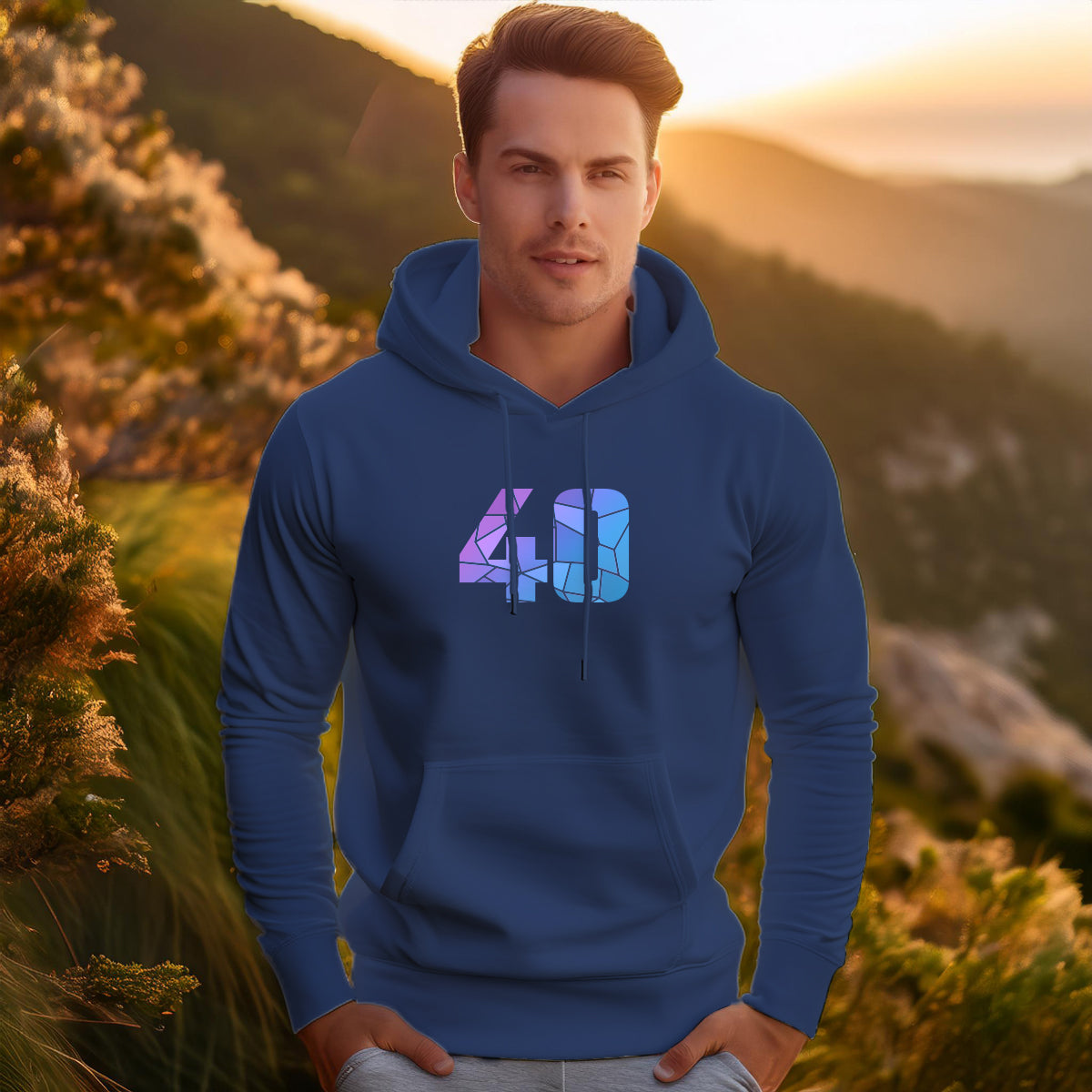 40 Number Unisex Hoodie | Personalized Number Hoodie for Men & Women