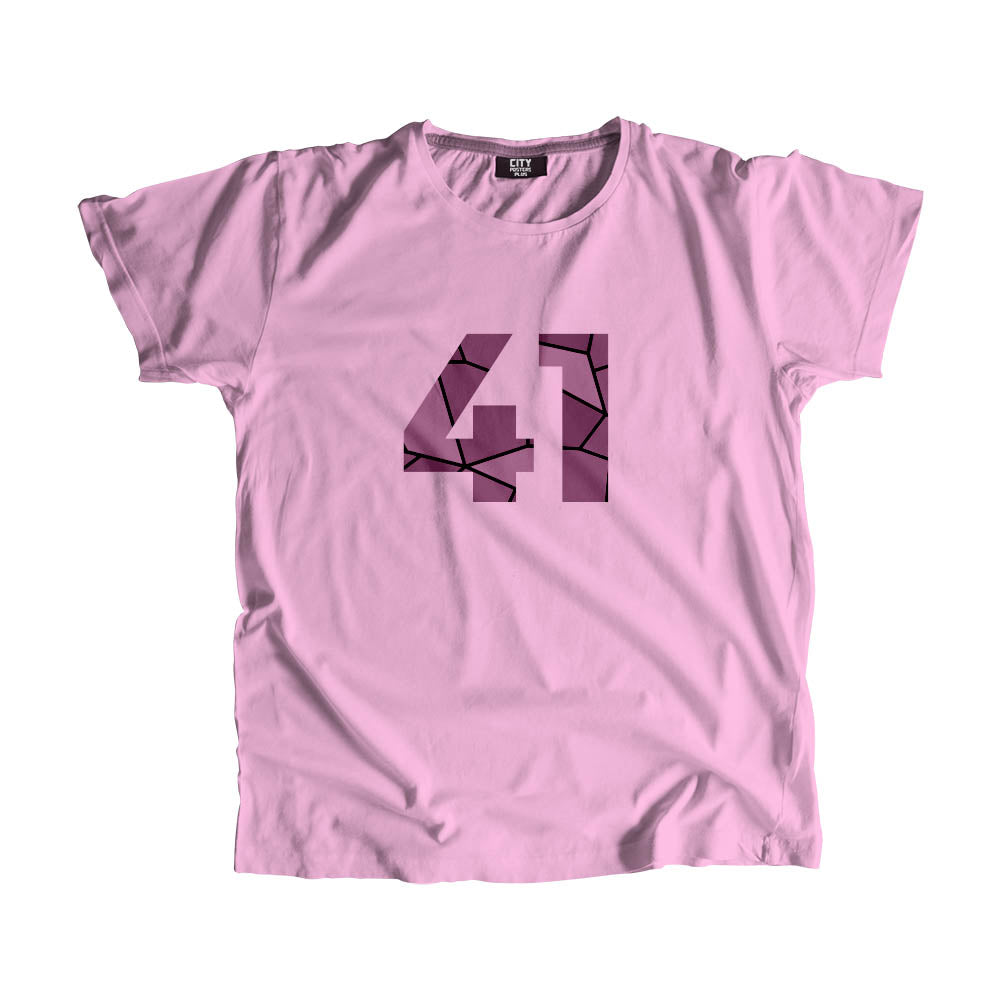 41 Number Men Unisex T-Shirt  (Light Pink)| Classic Numeric Graphic Tee