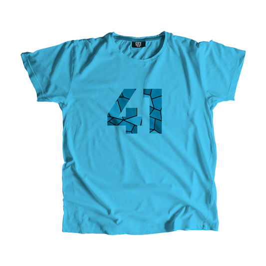 41 Number Men Unisex T-Shirt  (Sky Blue)| Classic Numeric Graphic Tee