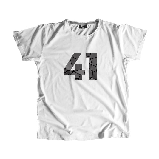 41 Number Men Unisex T-Shirt  (White)| Classic Numeric Graphic Tee
