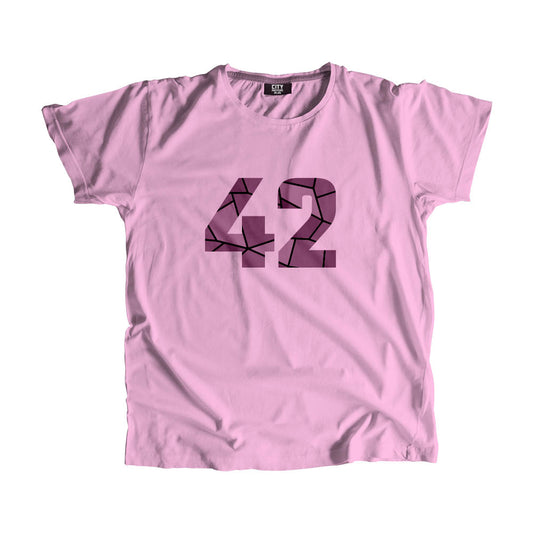 42 Number Men Unisex T-Shirt  (Light Pink)| Classic Numeric Graphic Tee
