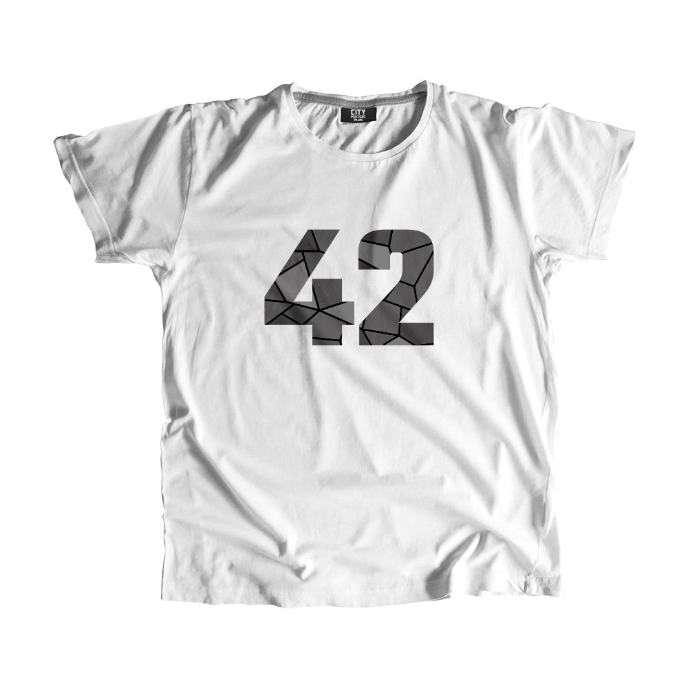 42 Number Men Unisex T-Shirt  (White)| Classic Numeric Graphic Tee