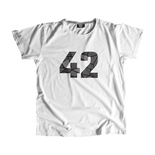 42 Number Men Unisex T-Shirt  (White)| Classic Numeric Graphic Tee