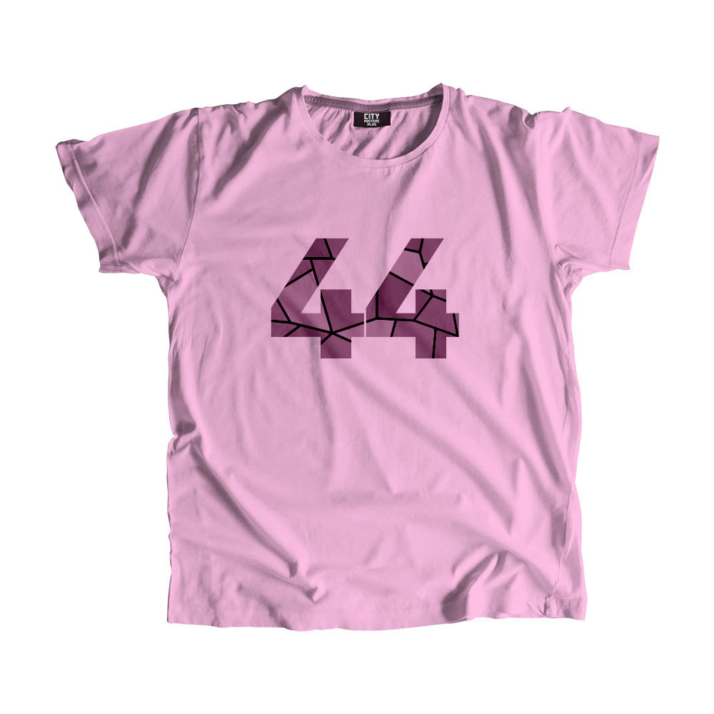 44 Number Men Unisex T-Shirt  (Light Pink)| Classic Numeric Graphic Tee