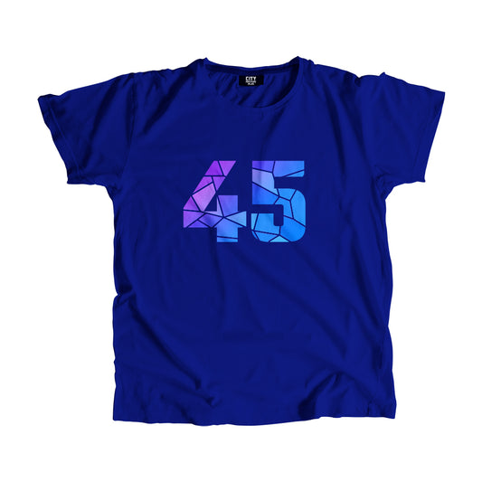 45 Number Men Unisex T-Shirt  (Royal Blue)| Classic Numeric Graphic Tee
