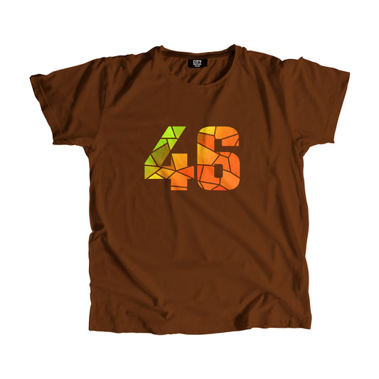 46 Number Men Unisex T-Shirt  (Brown)| Classic Numeric Graphic Tee