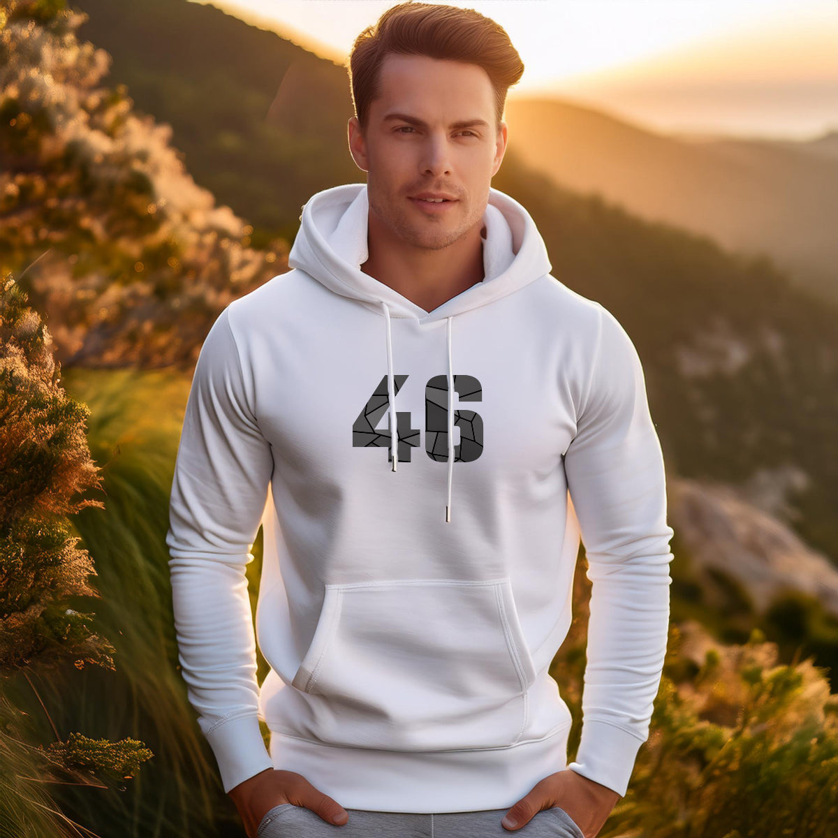 46 Number Unisex Hoodie | Personalized Number Hoodie for Men & Women
