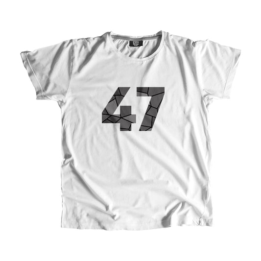 47 Number Men Unisex T-Shirt  (White)| Classic Numeric Graphic Tee