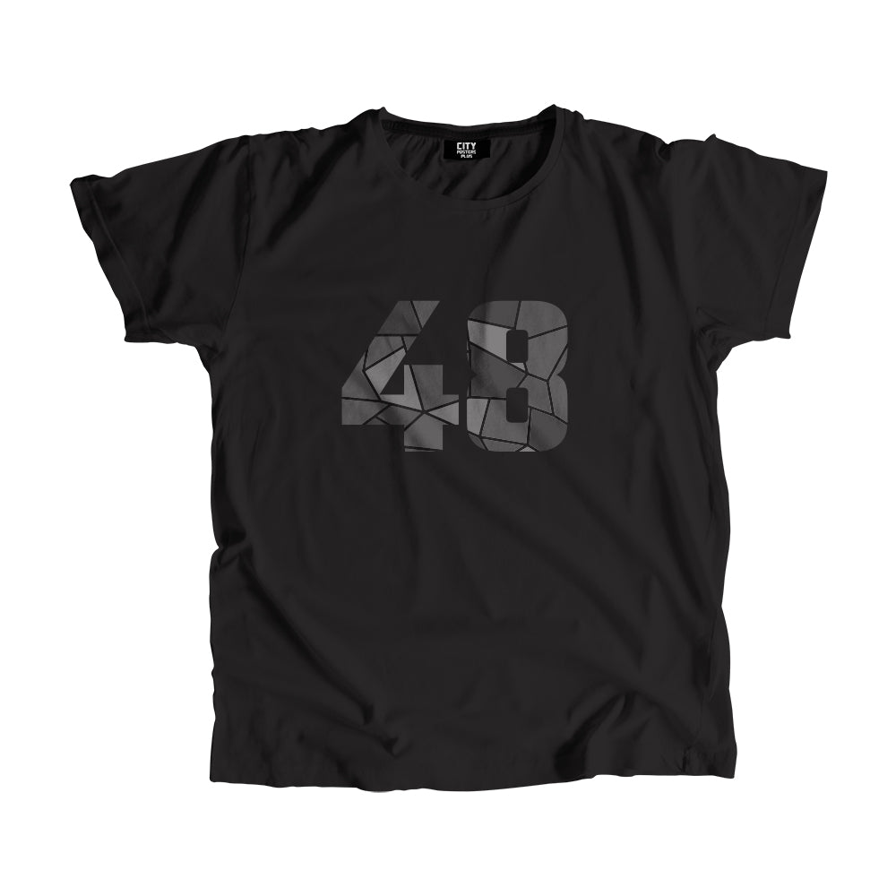 48 Number Men Unisex T-Shirt  (Black)| Classic Numeric Graphic Tee
