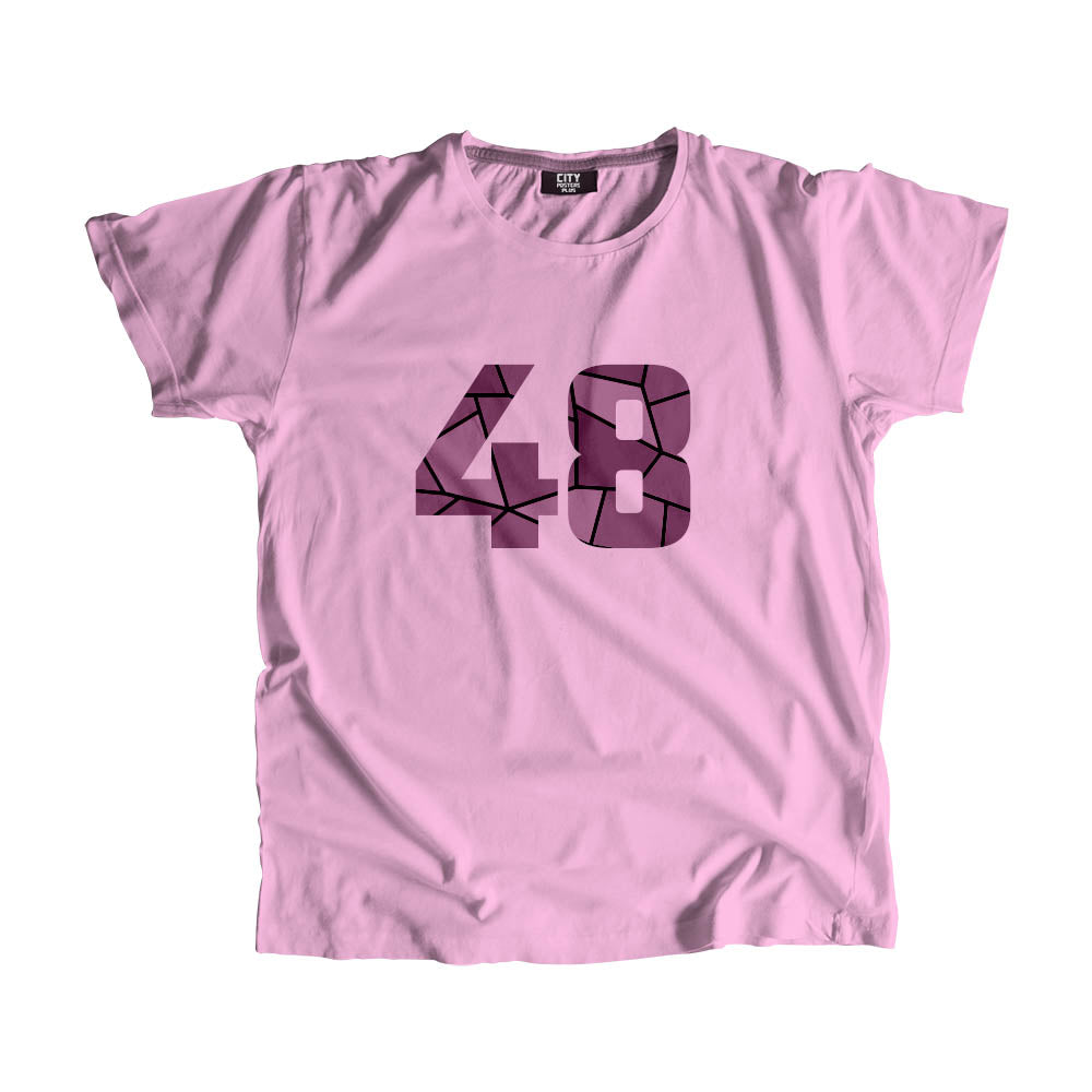 48 Number Men Unisex T-Shirt  (Light Pink)| Classic Numeric Graphic Tee