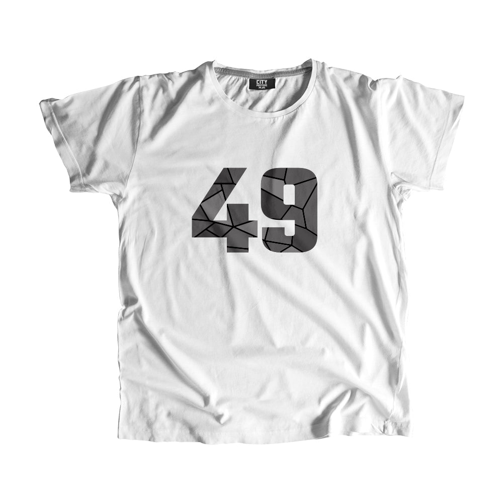 49 Number Men Unisex T-Shirt  (White)| Classic Numeric Graphic Tee