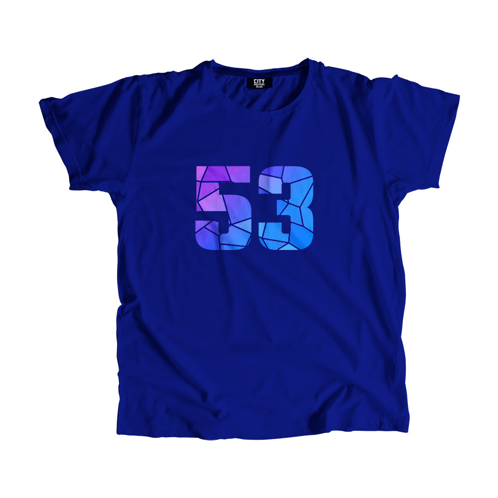 53 Number Men Unisex T-Shirt  (Royal Blue)| Classic Numeric Graphic Tee