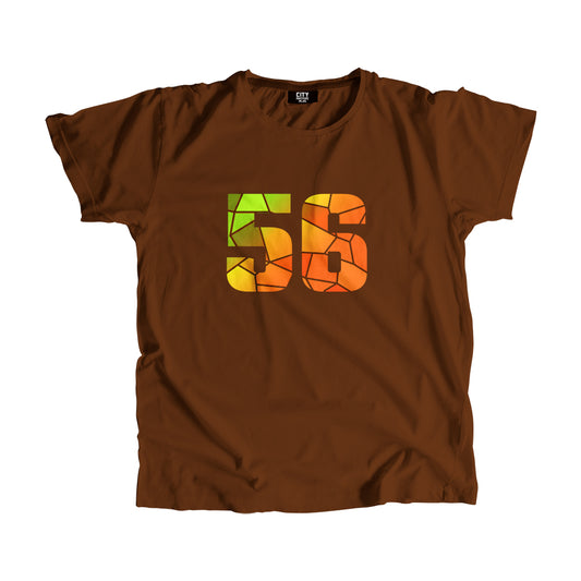 56 Number Men Unisex T-Shirt  (Brown)| Classic Numeric Graphic Tee