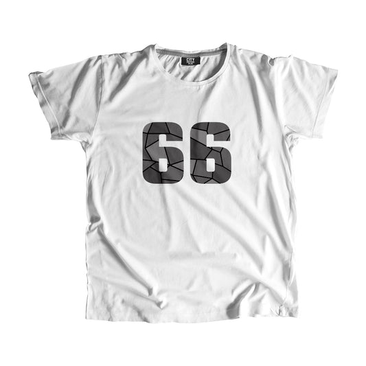 66 Number Men Unisex T-Shirt  (White)| Classic Numeric Graphic Tee