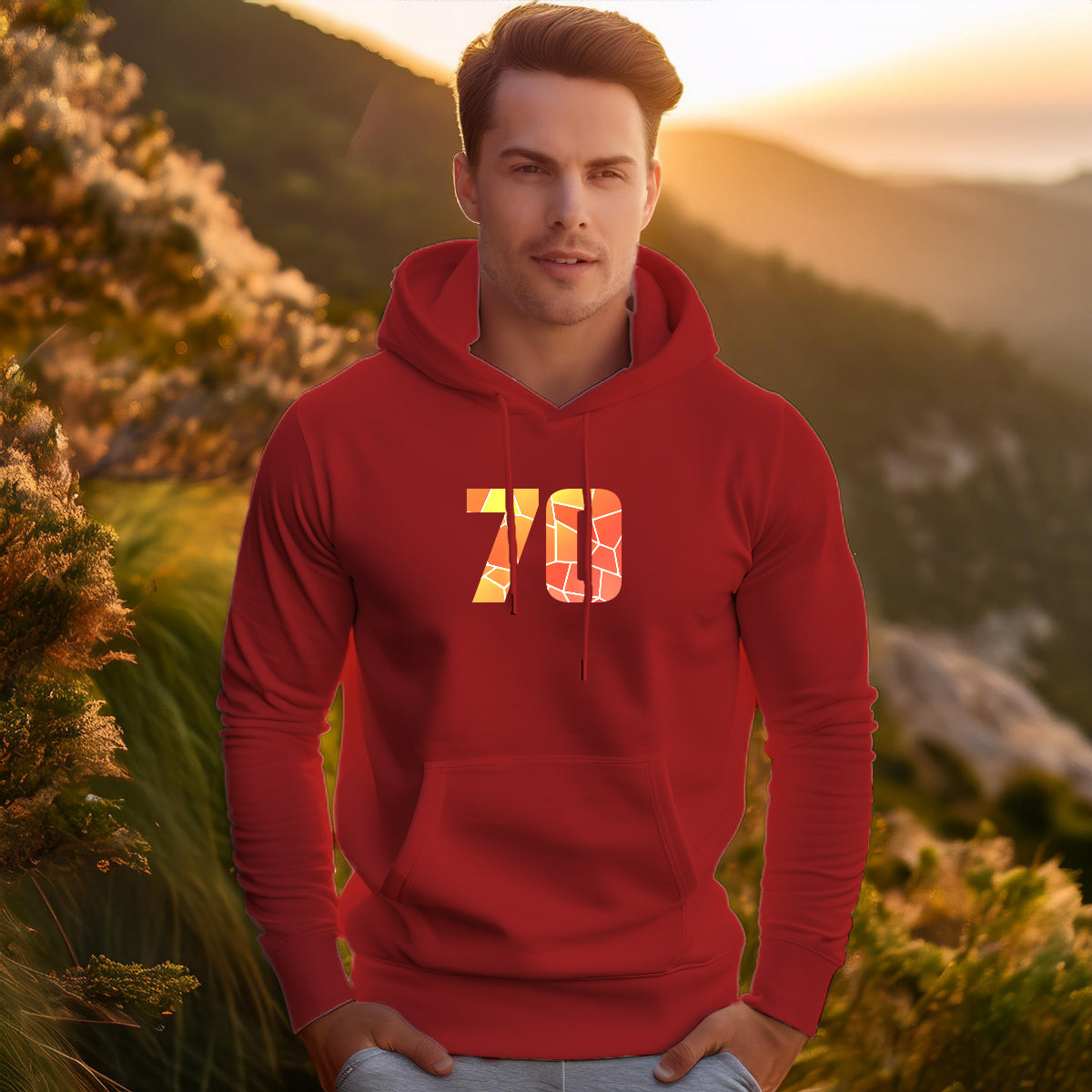 70 Number Unisex Hoodie | Personalized Number Hoodie for Men & Women