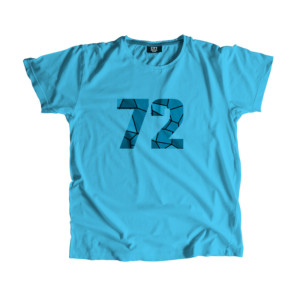 72 Number Men Unisex T-Shirt  (Sky Blue)| Classic Numeric Graphic Tee