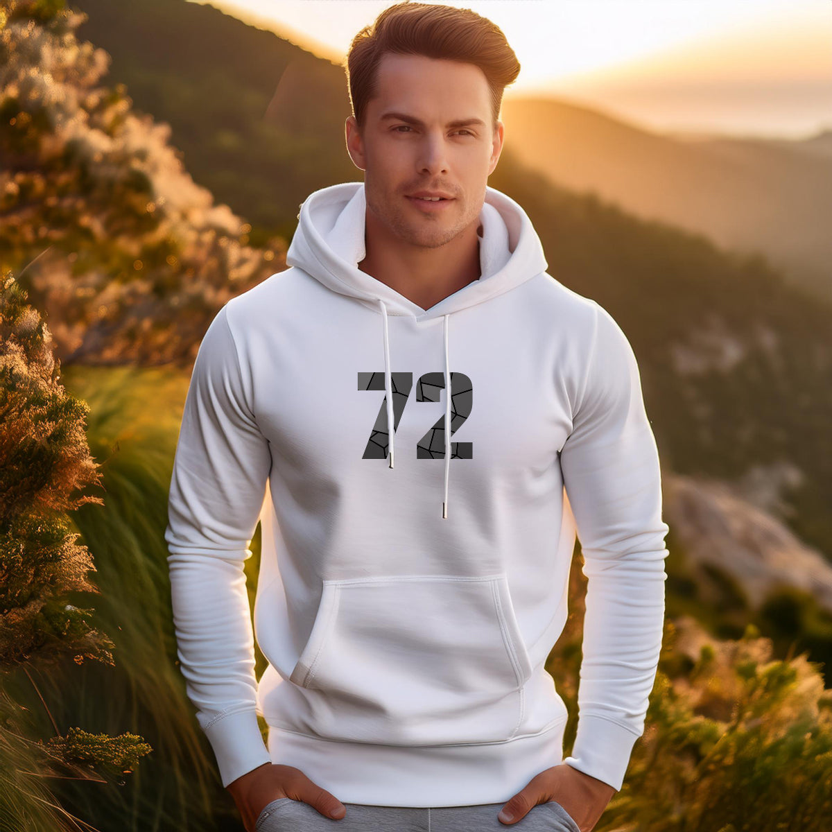 72 Number Unisex Hoodie | Personalized Number Hoodie for Men & Women