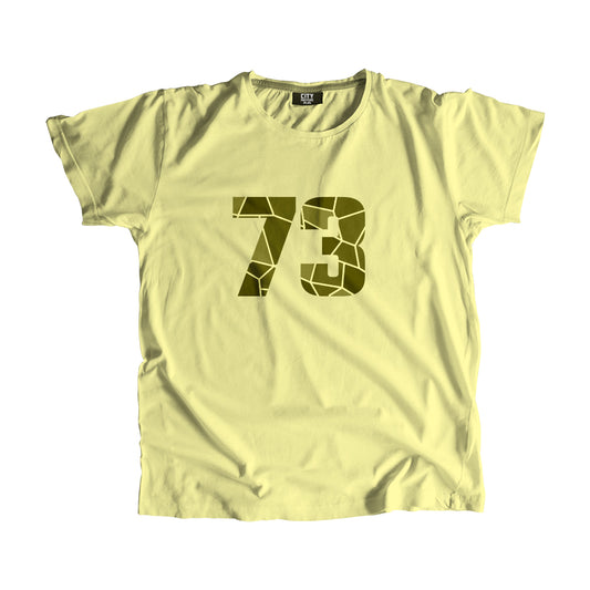 73 Number Men Unisex T-Shirt  (Butter Yellow)| Classic Numeric Graphic Tee