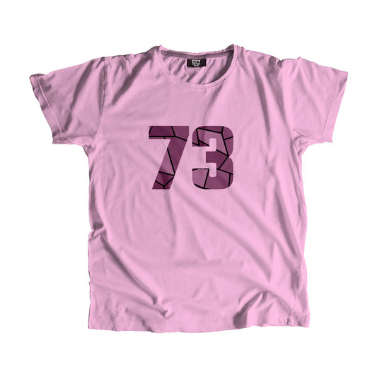 73 Number Men Unisex T-Shirt  (Light Pink)| Classic Numeric Graphic Tee