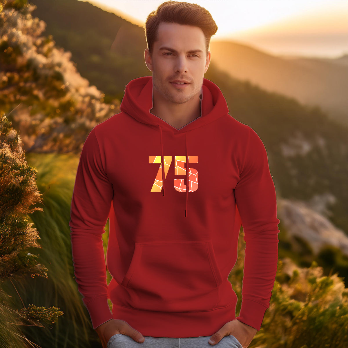 75 Number Unisex Hoodie | Personalized Number Hoodie for Men & Women