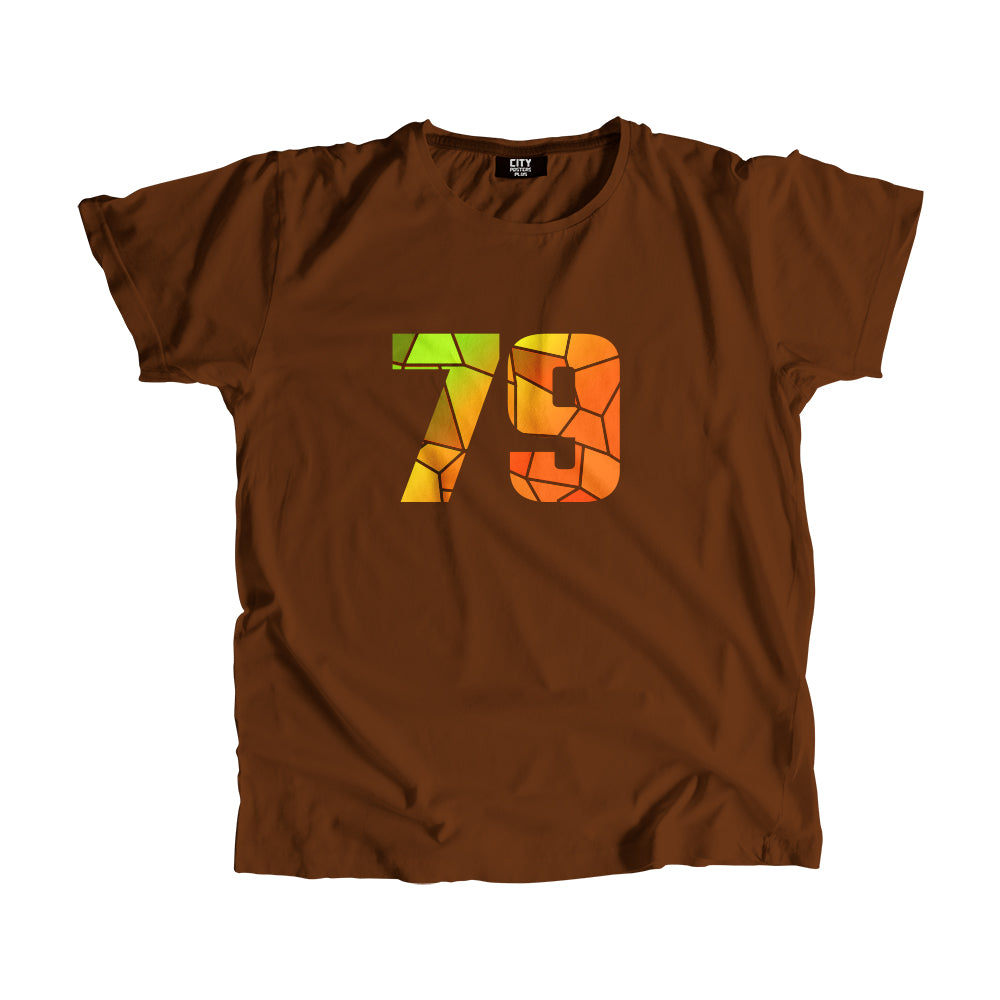 79 Number Men Unisex T-Shirt  (Brown)| Classic Numeric Graphic Tee