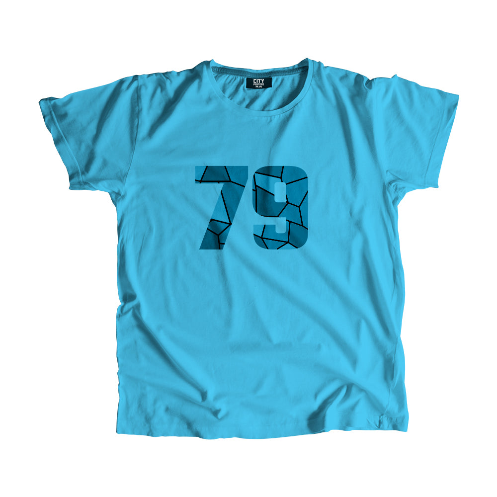 79 Number Men Unisex T-Shirt  (Sky Blue)| Classic Numeric Graphic Tee