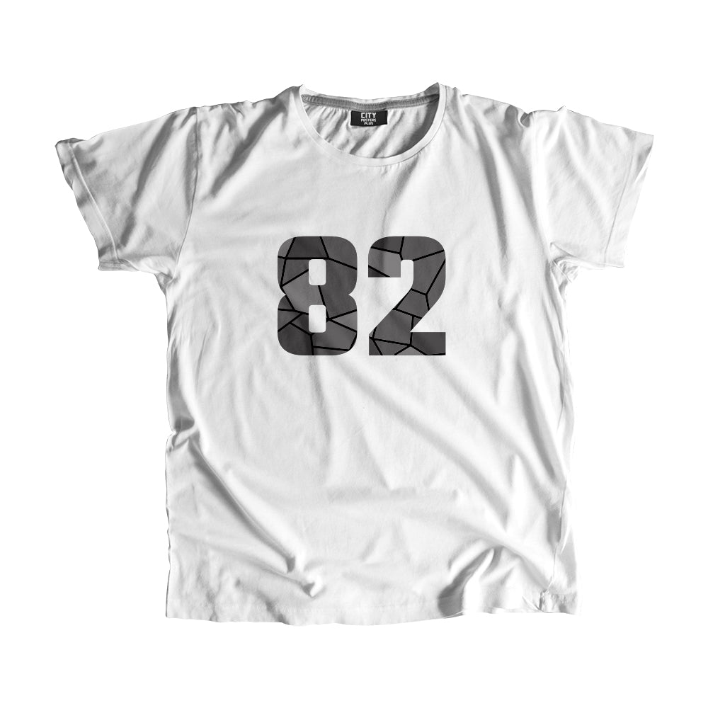 82 Number Men Unisex T-Shirt  (White)| Classic Numeric Graphic Tee