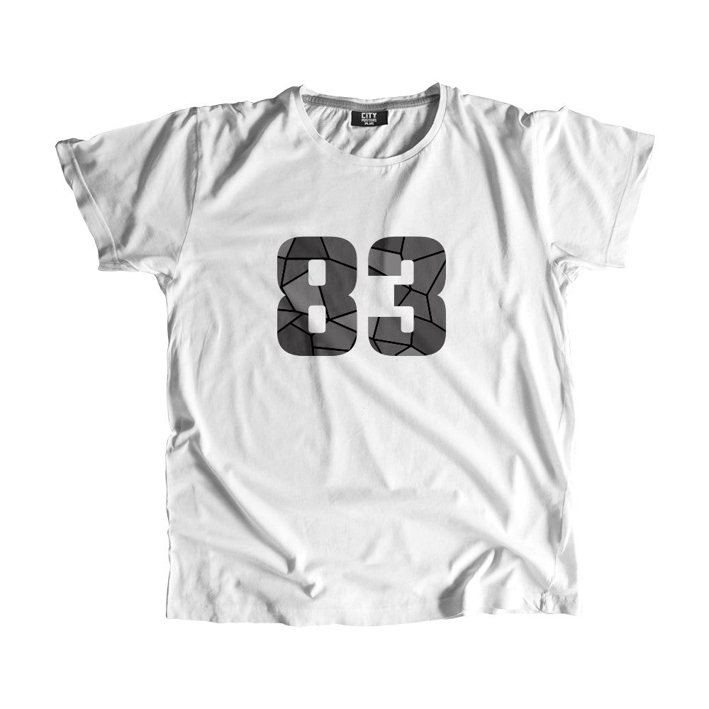 83 Number Men Unisex T-Shirt  (White)| Classic Numeric Graphic Tee
