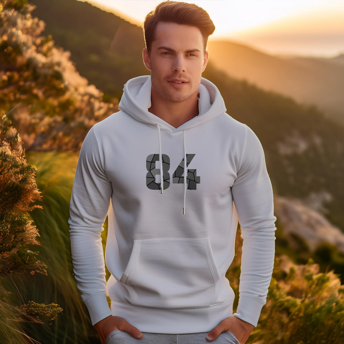 84 Number Unisex Hoodie | Personalized Number Hoodie for Men & Women