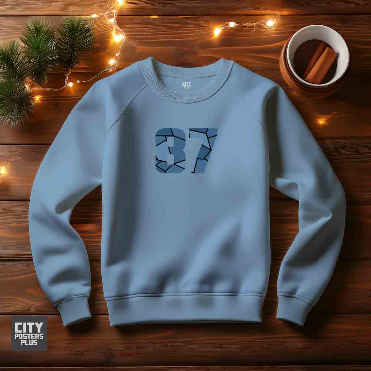 87 Number Unisex Sweatshirt (Baby Blue)  Premium Graphic Crewneck