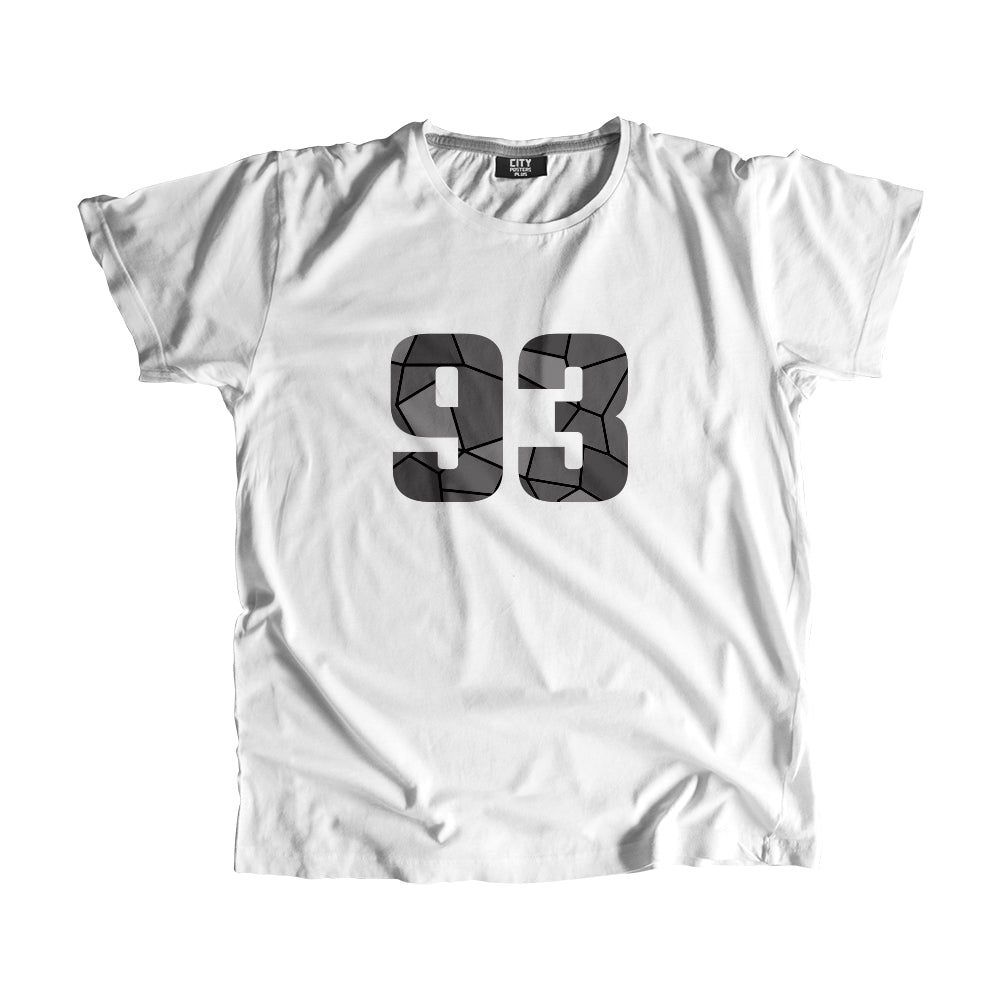 93 Number Men Unisex T-Shirt  (White)| Classic Numeric Graphic Tee