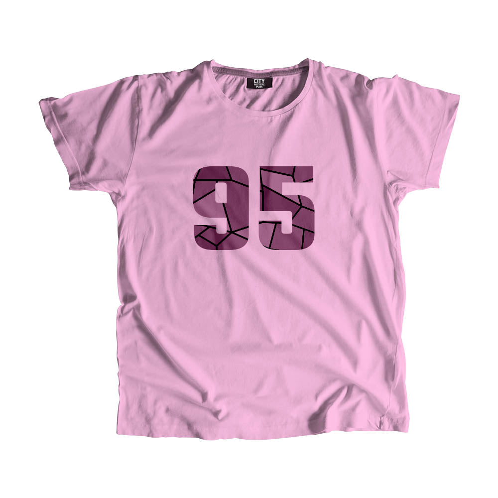 95 Number Men Unisex T-Shirt  (Light Pink)| Classic Numeric Graphic Tee