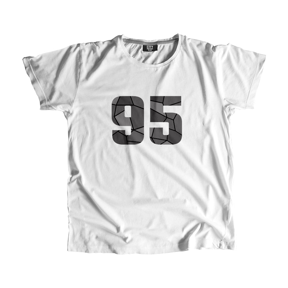95 Number Men Unisex T-Shirt  (White)| Classic Numeric Graphic Tee