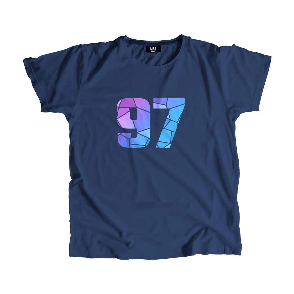 97 Number Men Unisex T-Shirt  (Navy Blue)| Classic Numeric Graphic Tee