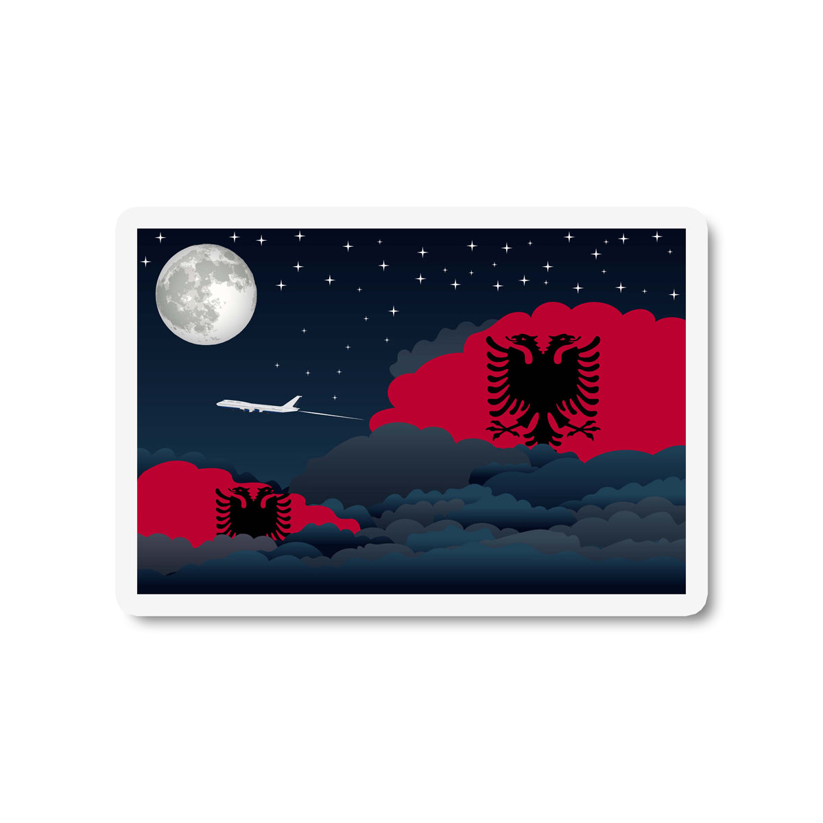 Albania Night Clouds Magnets